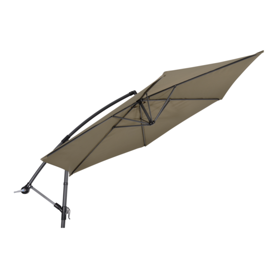 Zweefparasol Gemini, 3 meter, taupe - Afbeelding 2