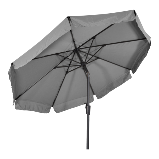 Parasol Libra, grijs 3 meter, knikbaar - Afbeelding 3