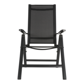 Standenstoel Carino, zwart textileen, lengte 69 cm, breedte 63 cm, hoogte 113 cm. 2 stuks