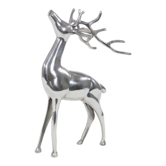 Beeld staand Hert aluminium 30x15x48 cm