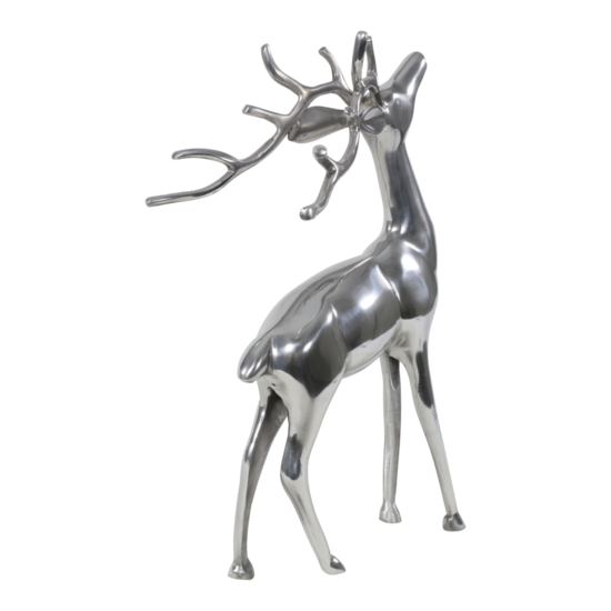 Beeld staand Hert aluminium 30x15x48 cm - Afbeelding 2