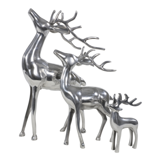 Beeld staand Hert aluminium 30x15x48 cm - Afbeelding 3