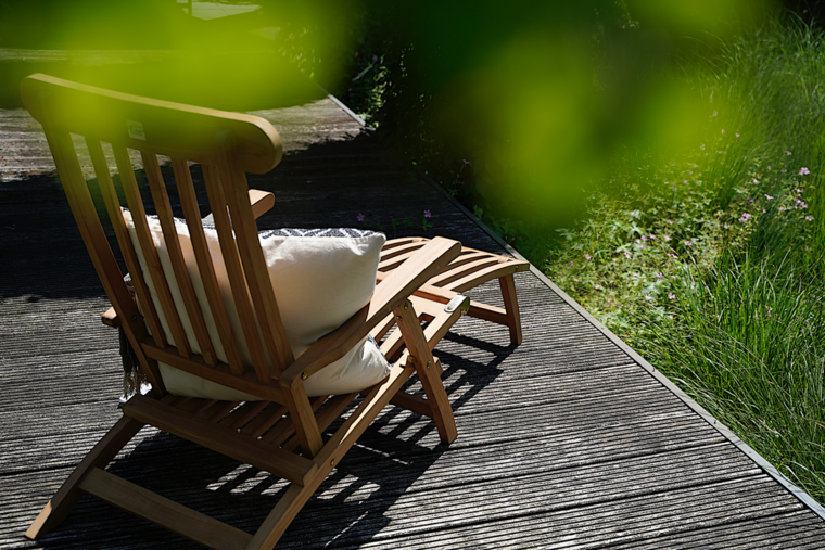 Deckchair teak verstelbaar - Afbeelding 4