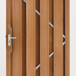 Tuinpoort op poortframe Bangkirai verstelbaar incl. dag- en nachtslot 100x180cm