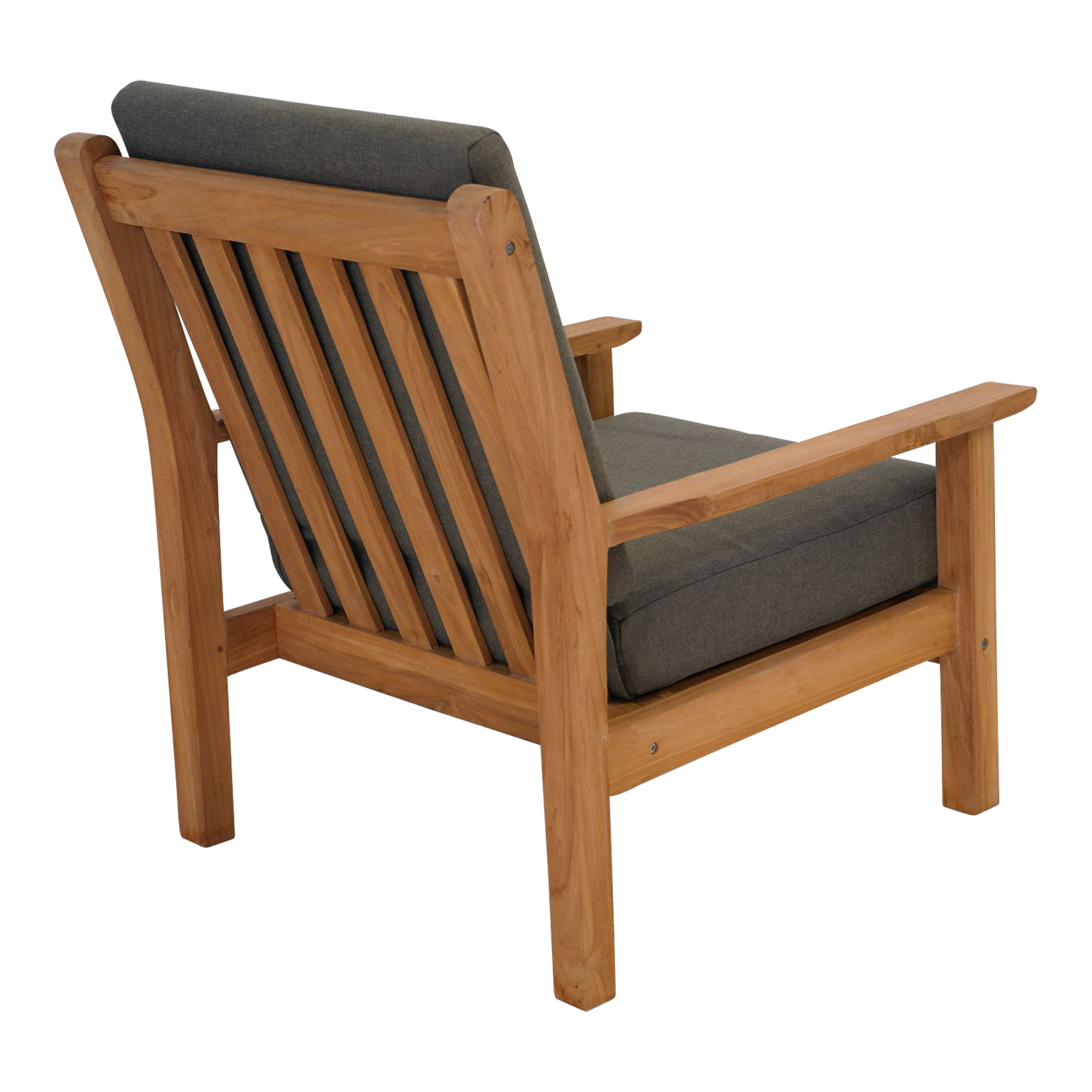 Loungestoel teak, incl. kussen - Afbeelding 8