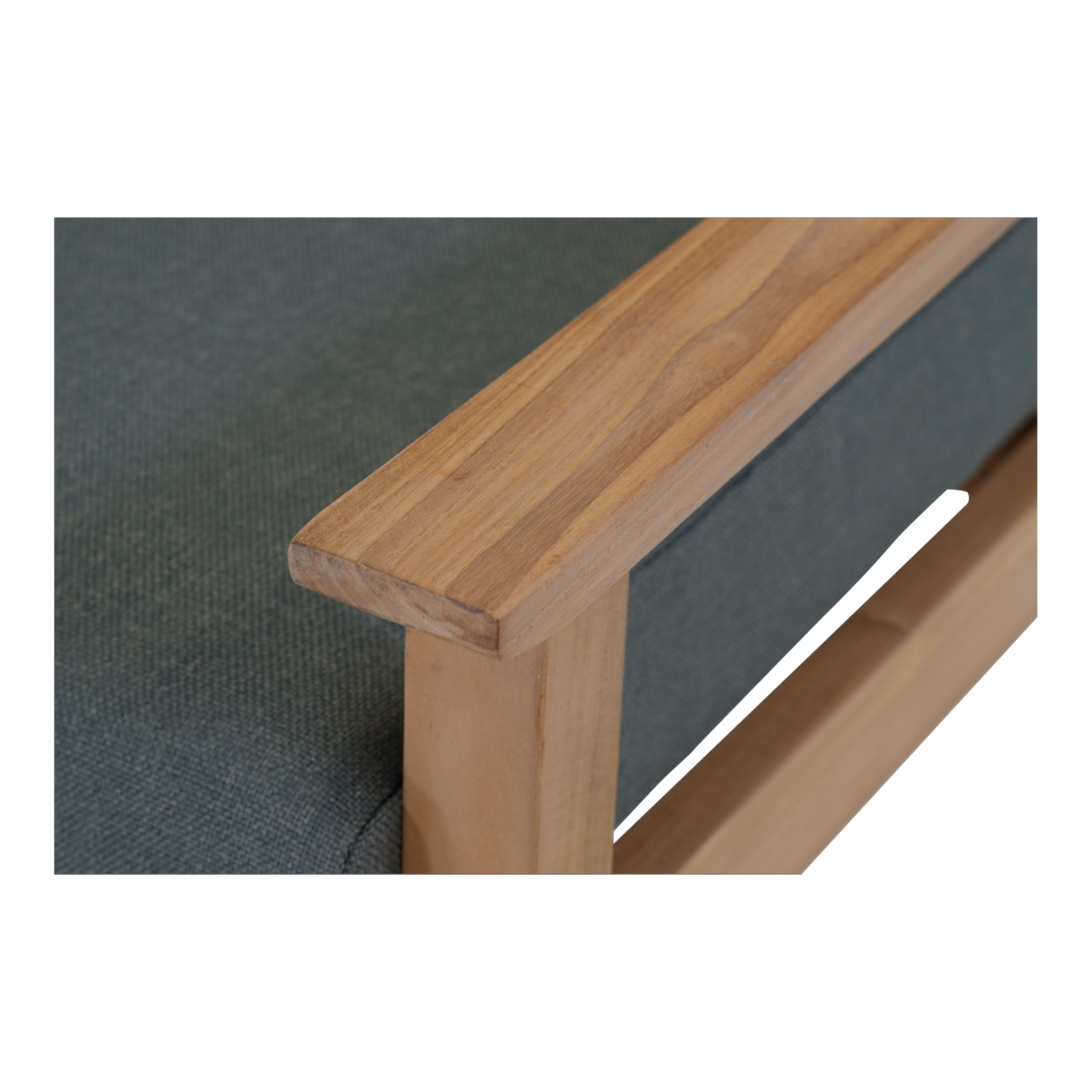 Loungestoel teak, incl. kussen - Afbeelding 2