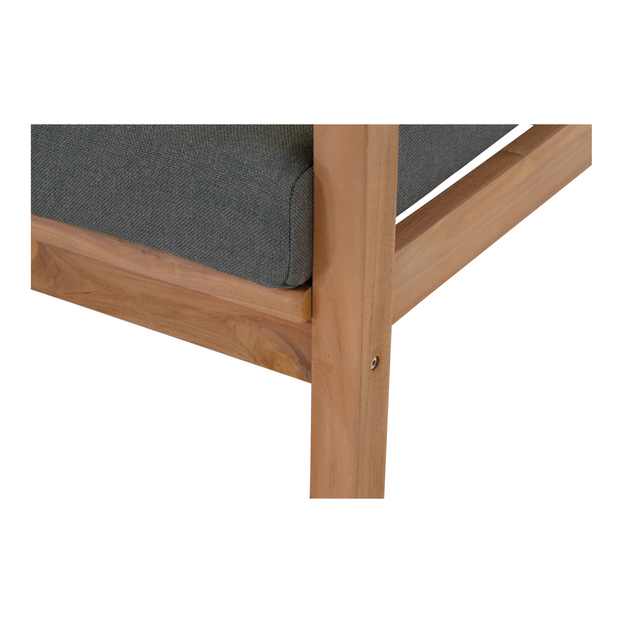 Loungestoel teak, incl. kussen - Afbeelding 3