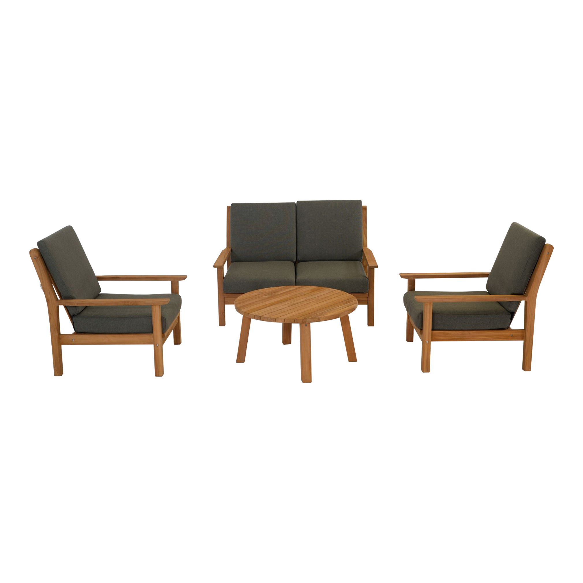 Loungestoel teak, incl. kussen - Afbeelding 6