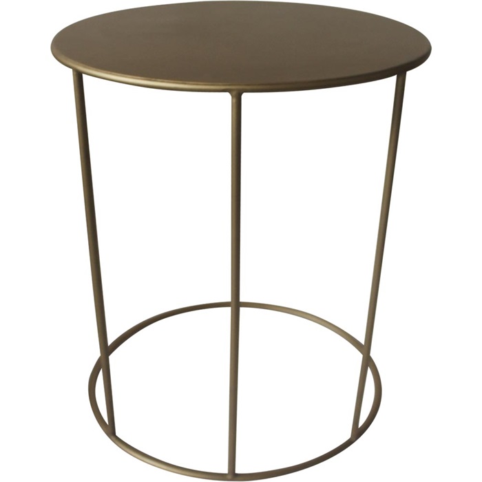 Bijzettafel Emma goud ø40x54,5cm