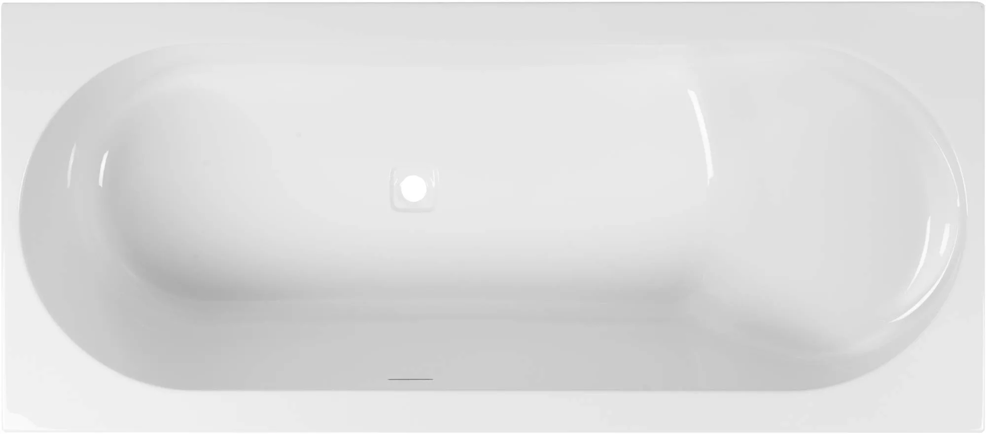 Ben Cenelio Design Ligbad 180x80x65cm Rechts Glans Wit inclusief afvoer