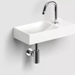 Clou Vale Fontein Krg. Rechts 38x19x7 cm Mat Wit