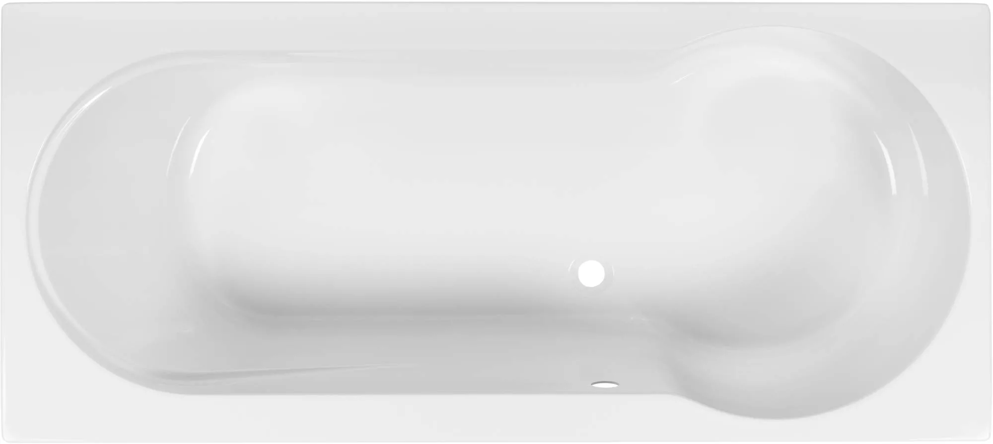 Ben Lazio 2.0 Bad L 180x80 cm Wit