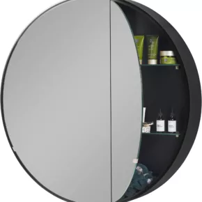 Ben Ingiro ronde spiegelkast Ø90cm zwart