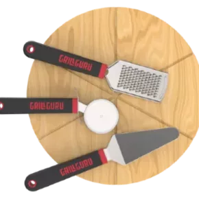 Grill Guru Pizza Set (Pizza Board + Cutter + Rasp + Spatul