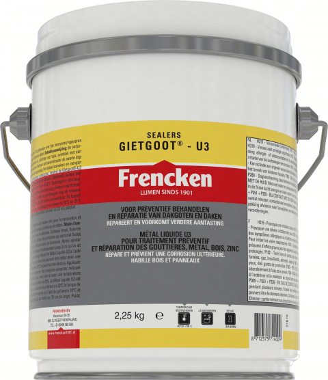 Frencken Gietgoot - U3 set 2,25 kg (dak)gootreparatie