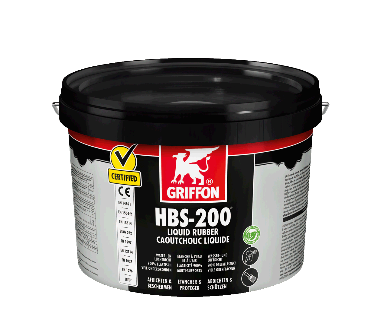 Griffon HBS-200 Liquid Rubber Emmer 5 liter