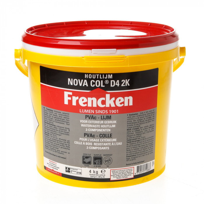 Frencken Nova Col D4 2K Watervaste Houtlijm 4kg