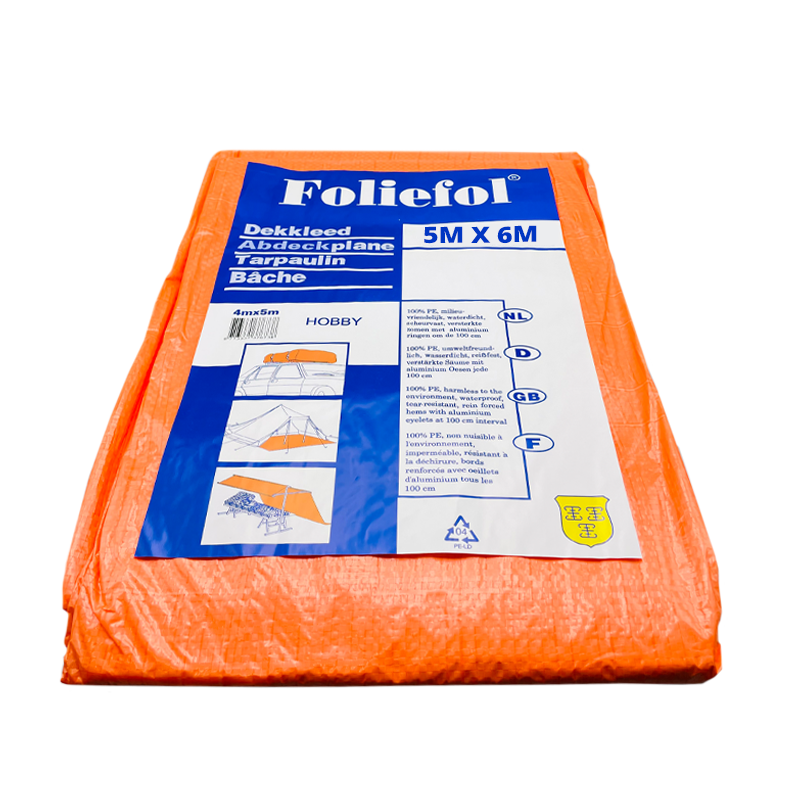 Foliefol Dekkleed 5 x 6 M Oranje