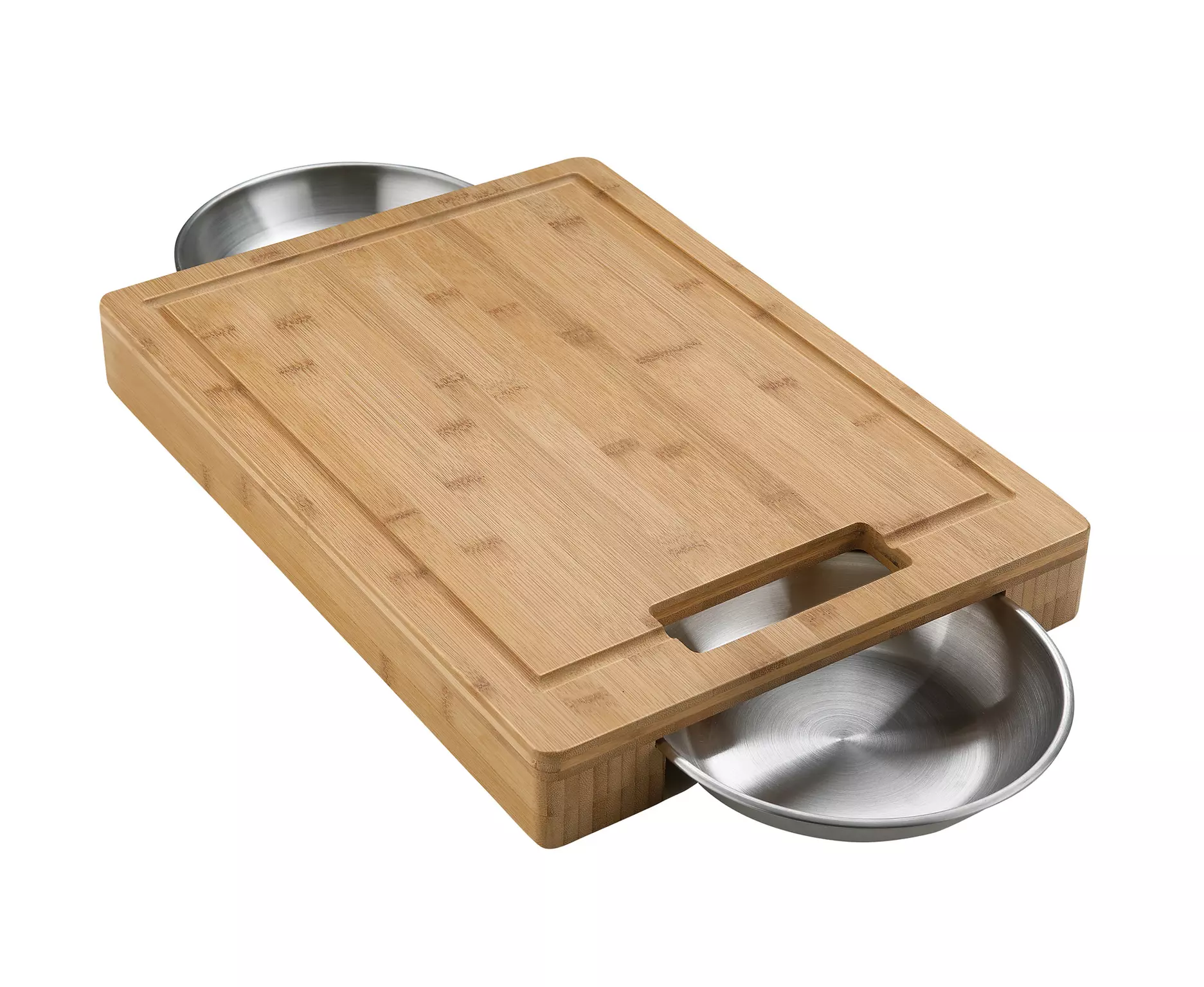 Snijplank+opvangkommen