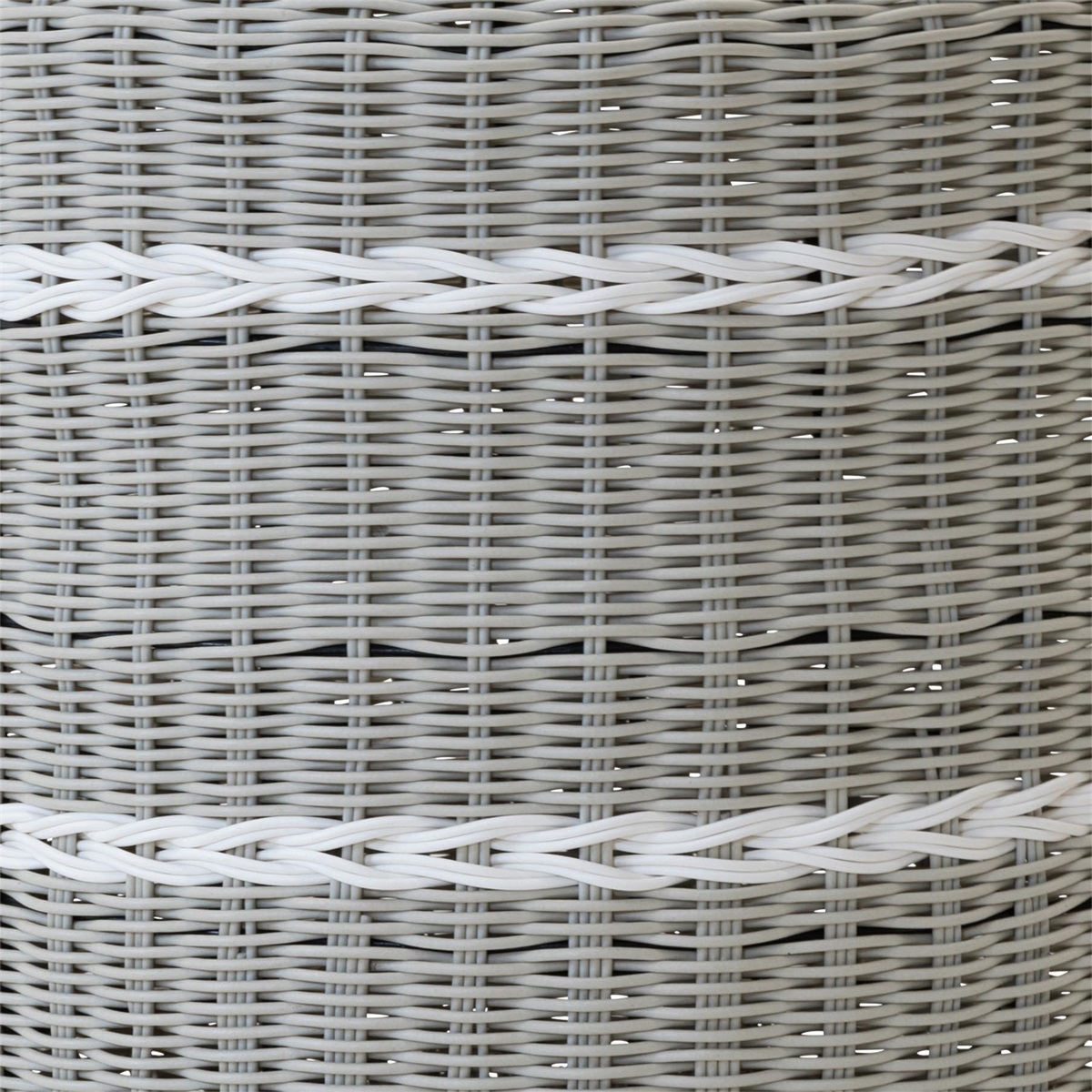 Poef Saigon wicker grijs ø41x40cm - Afbeelding 3