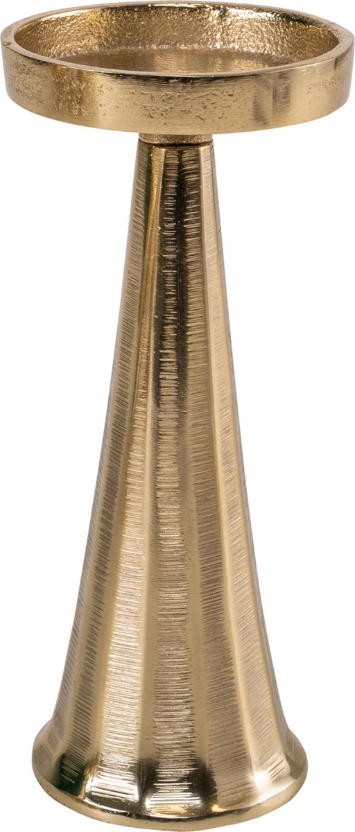 Kaarshouder Pillar metaal goud ø9x20cm