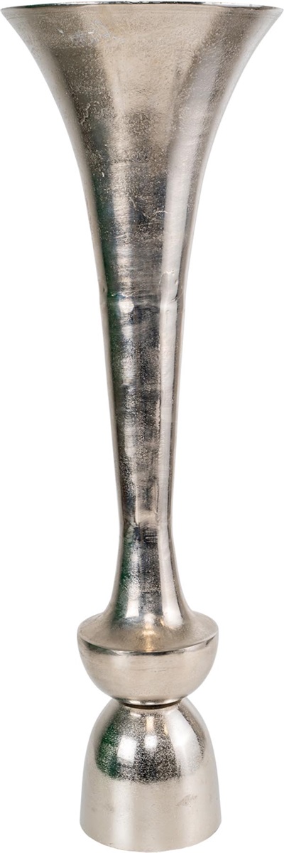 Vaas Trompe metaal zilver ø25,5x78cm