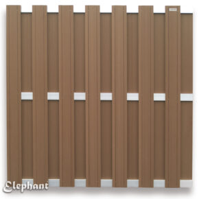 Tuinscherm composiet schutting wpc bruin alu 180x180cm