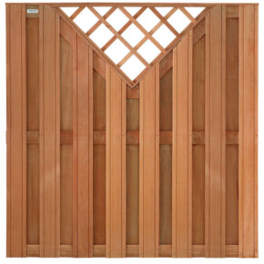 Schutting tuinscherm hardhout V-trellis 180x180cm