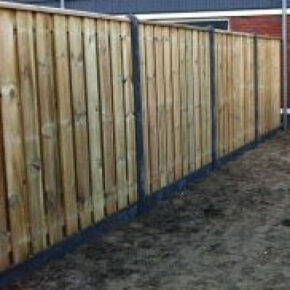 Hout beton schutting antraciet 15 planks complete set