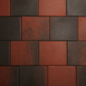 Betonklinkers triplesteen 31x21cm roodzwart strakke uitvoering