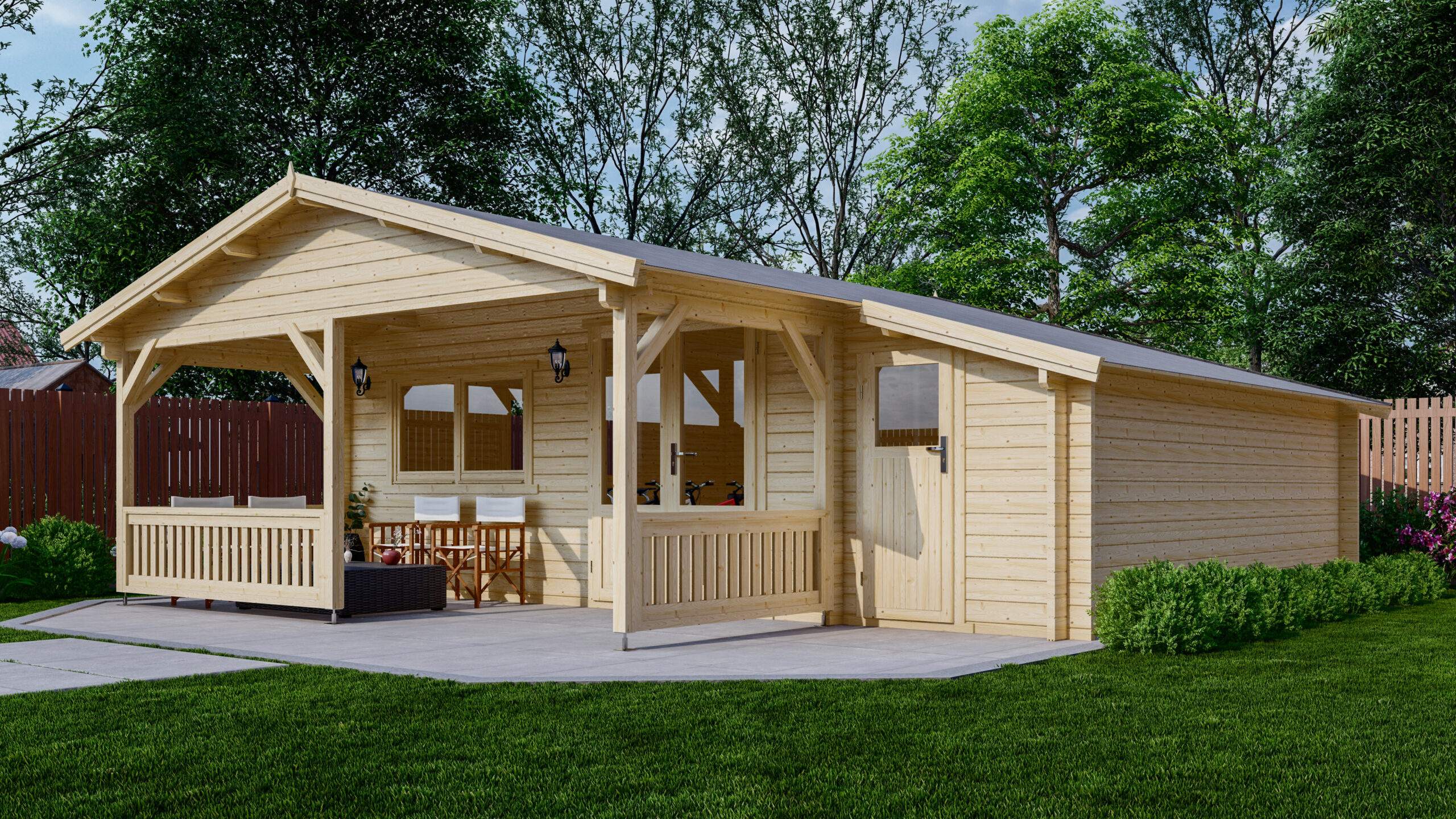 Houten huis blokhut lodge Oxford 6.5x8.8m