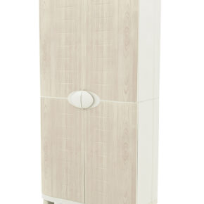 Kunststof opbergkast beuken 90x184cm met 4 inlegplanken