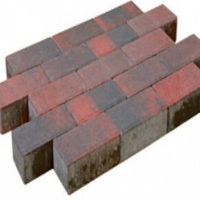 Betonklinkers dikformaat sierbestrating roodzwart strak, 21x7x7cm, per m2