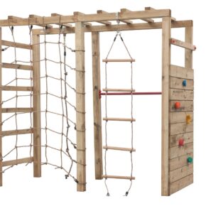 Houten speeltoestel houten schommel klimtoren King Kong 240x120x220cm
