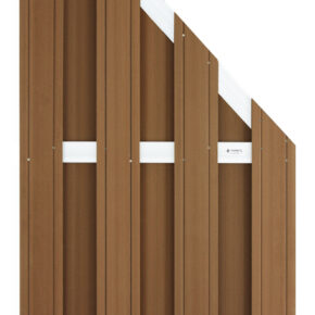 Tuinscherm schutting composiet bruin WPC 90x180/93cm