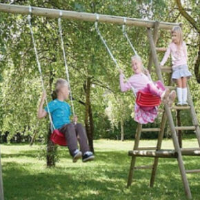 Houten speeltoestel houten schommel excl. accessoires 260x230x225cm