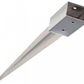 Paalhouder RVS voor tuinschermen 91/750mm