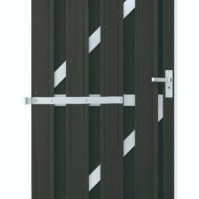 Tuinpoort antraciet schutting WPC 90x180cm