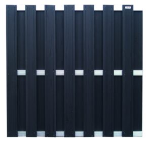 Tuinscherm schutting composiet antraciet alu 180x180cm