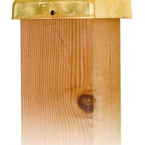 Paalornament messing 91x91mm voor tuinpaal