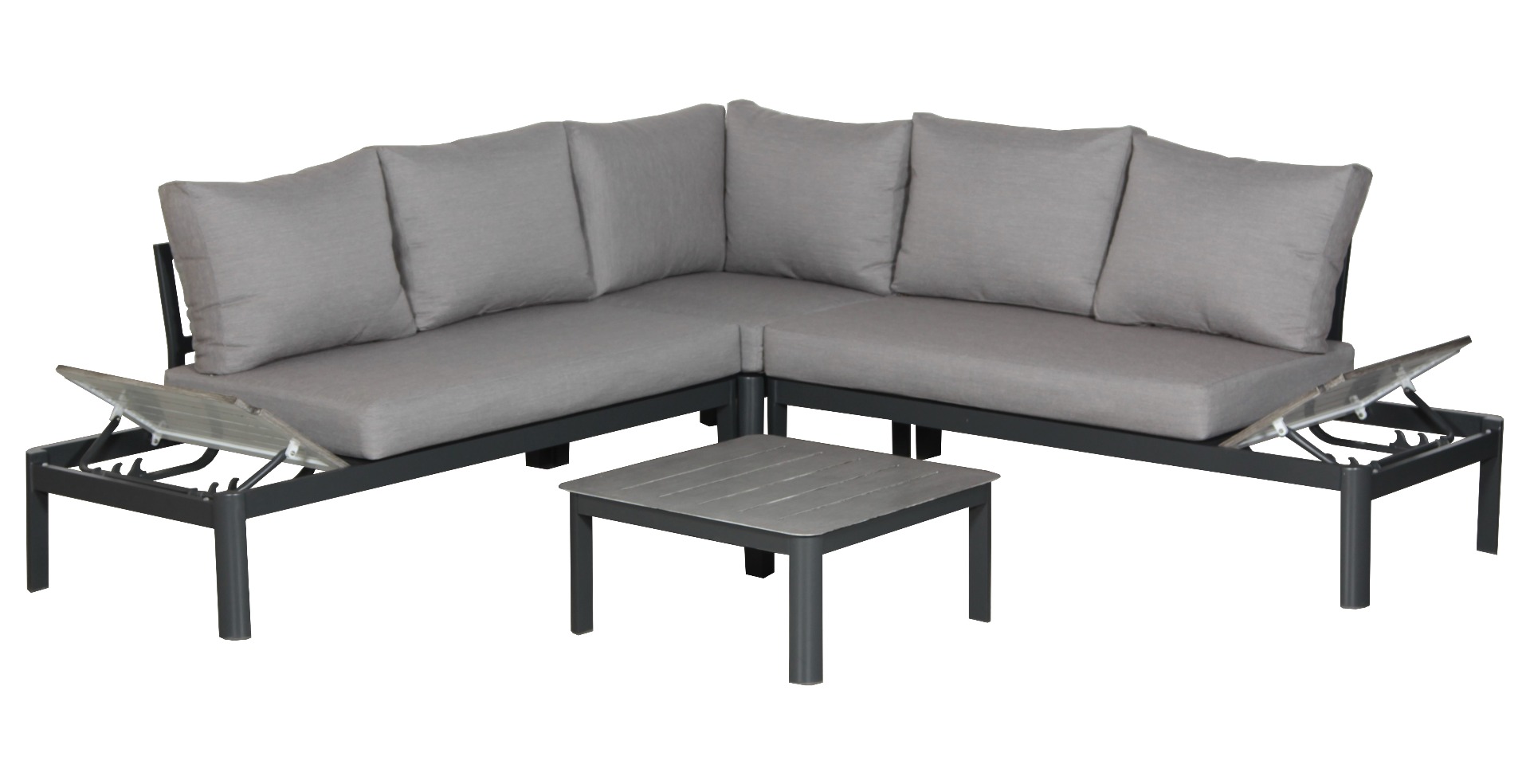 Aluminium tuinmeubelen loungeset Leroy