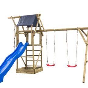 Houten speeltoestel houten schommel Nelis 380x500x290cm