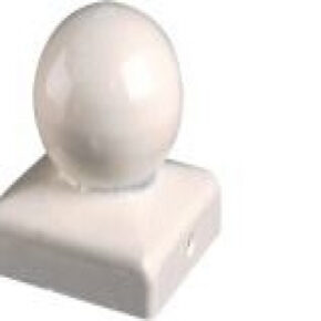 Paalornament bol paalkappen wit 110x110mm