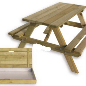 Kinderpicknicktafel met zandbak