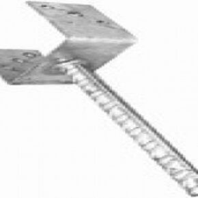 U-pergoladrager paalhouder licht lange pen 101mm