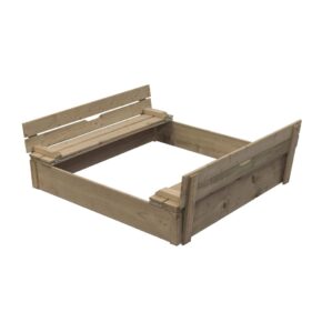 Houten zandbak met deksel 120x120cm