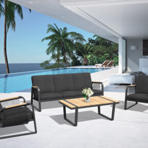 Aluminium tuinmeubelen loungeset Robinson