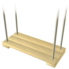 Houten schommel voor speeltoestellen 44x19cm 225cm