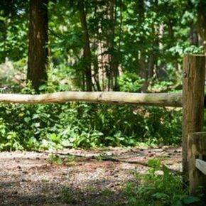 Slagboom ligger kastanjehout 300cm