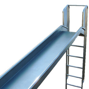 Glijbaan RVS speeltoestellen speelplaatsen met trap (platformhoogte 150cm)